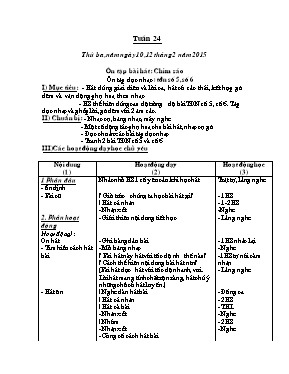 Giáo án Âm nhạc Lớp 4 - Tuần 24